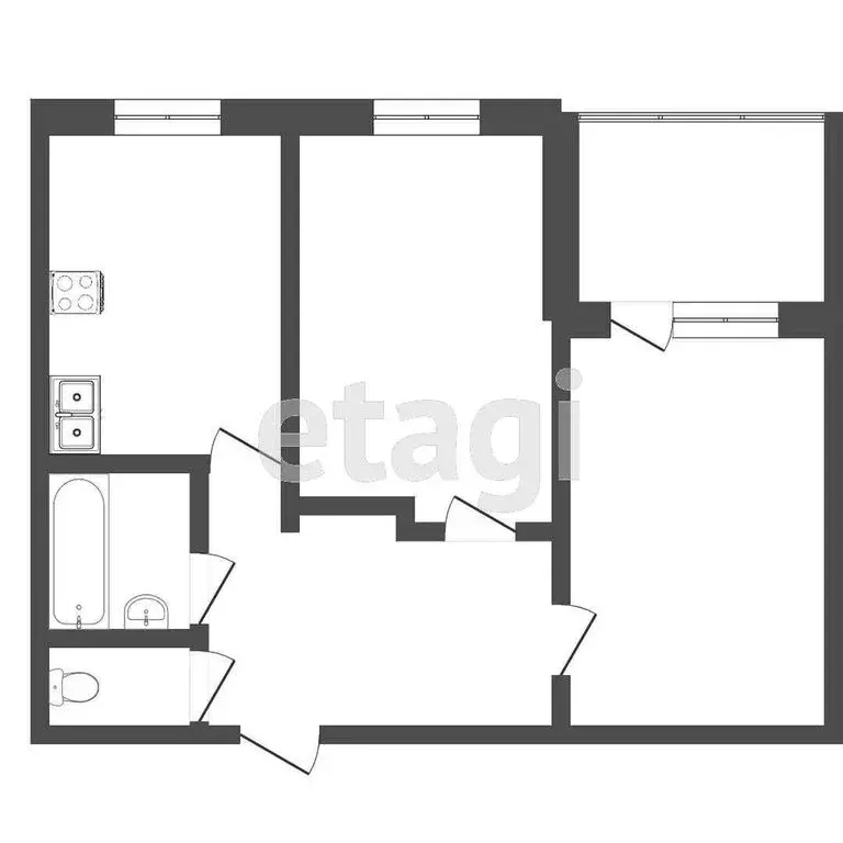 2-комнатная квартира: Санкт-Петербург, Богатырский проспект, 41к1 ... - Фото 1