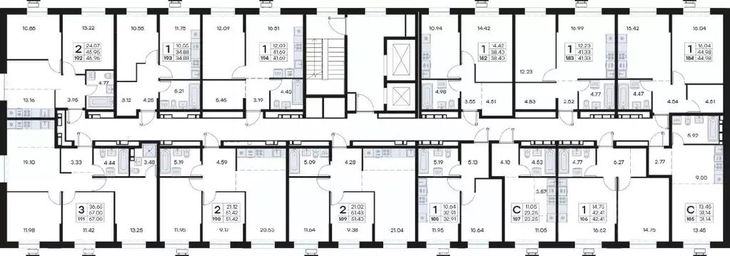 2-к кв. Приморский край, Владивосток Клуб 25 жилой комплекс, 1 (45.95 ... - Фото 2