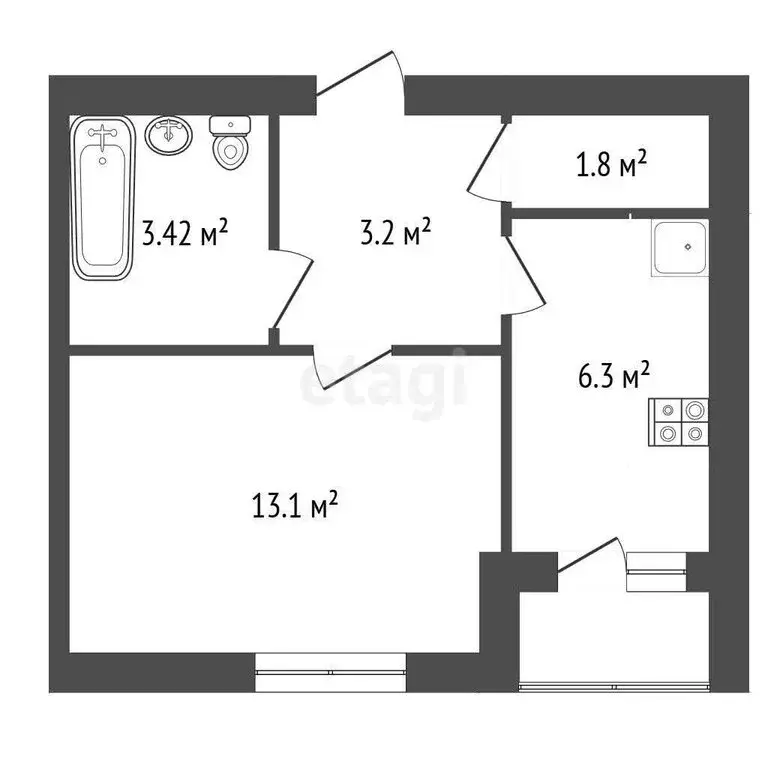 1-комнатная квартира: Нижний Новгород, жилой район Северный, Львовская ... - Фото 1