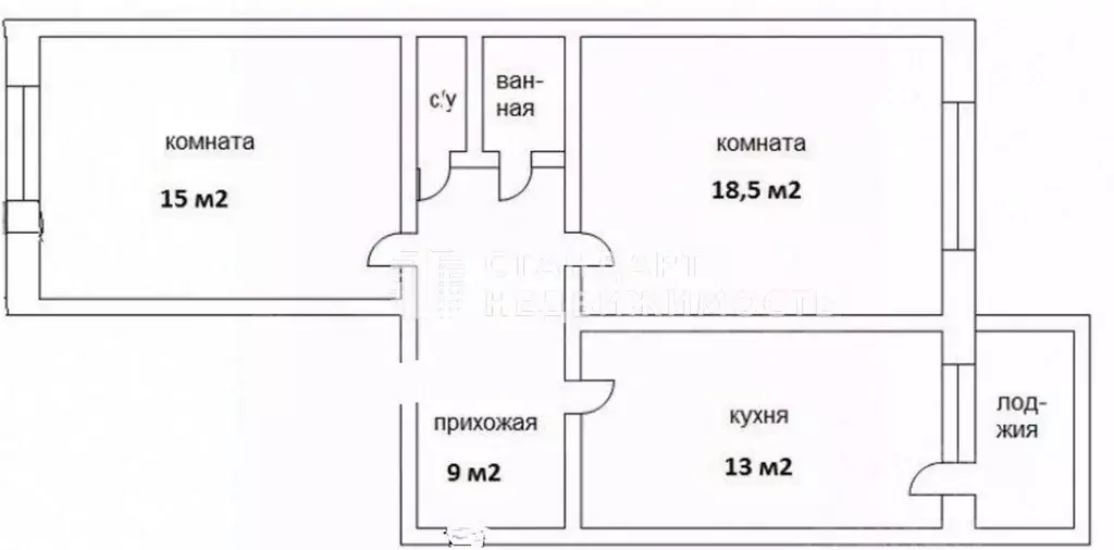2-к кв. Тюменская область, Тюмень Малая Боровская ул., 5 (62.6 м) - Фото 1