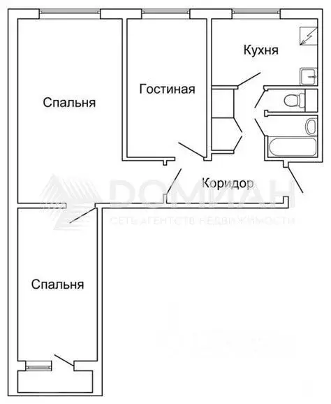 3-к кв. Ростовская область, Новочеркасск Магнитный пер. (58.8 м) - Фото 2