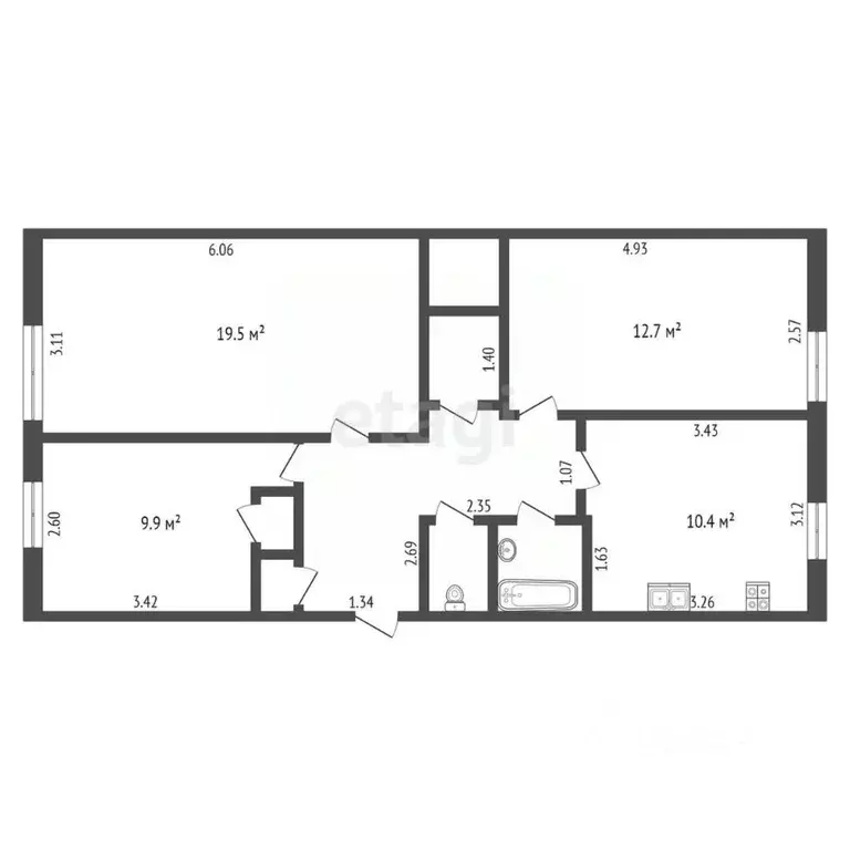 3-к кв. Ямало-Ненецкий АО, Надымский район, Пангоды пгт ул. Мира, 11 ... - Фото 2