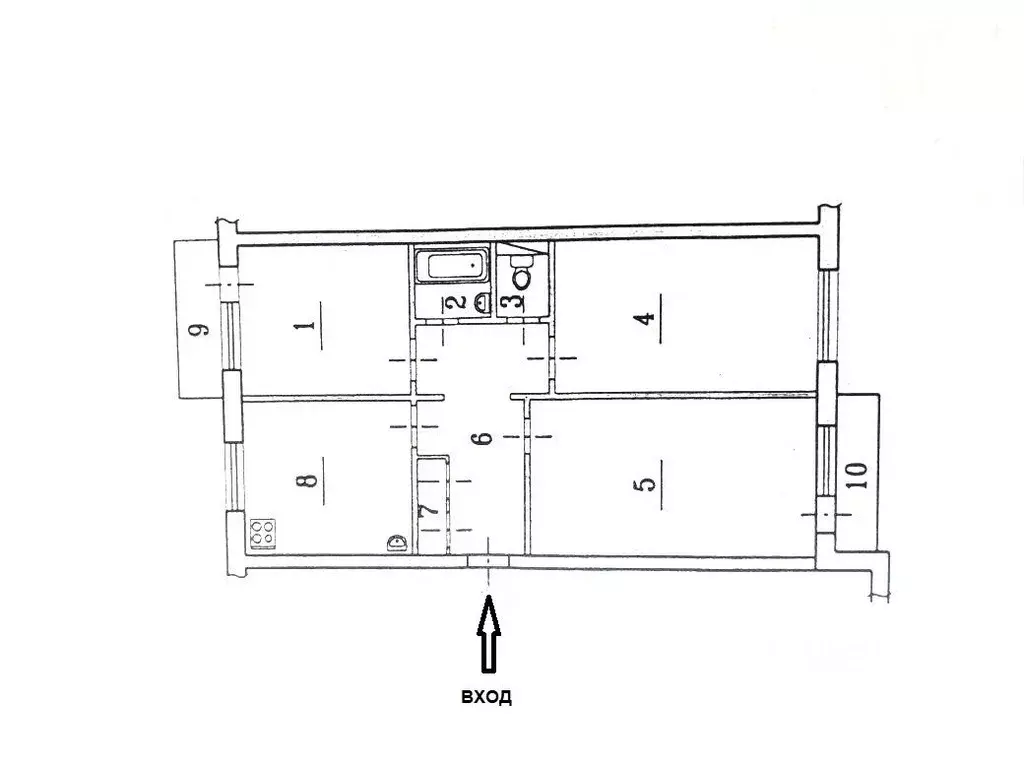 3-к кв. Омская область, Омск ул. Рокоссовского, 16к4 (68.4 м) - Фото 2
