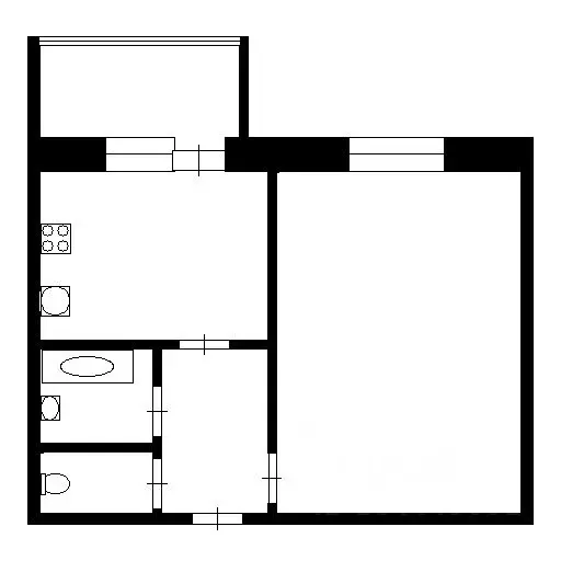 1-к кв. Томская область, Томск ул. Пирогова, 7 (32.0 м) - Фото 1