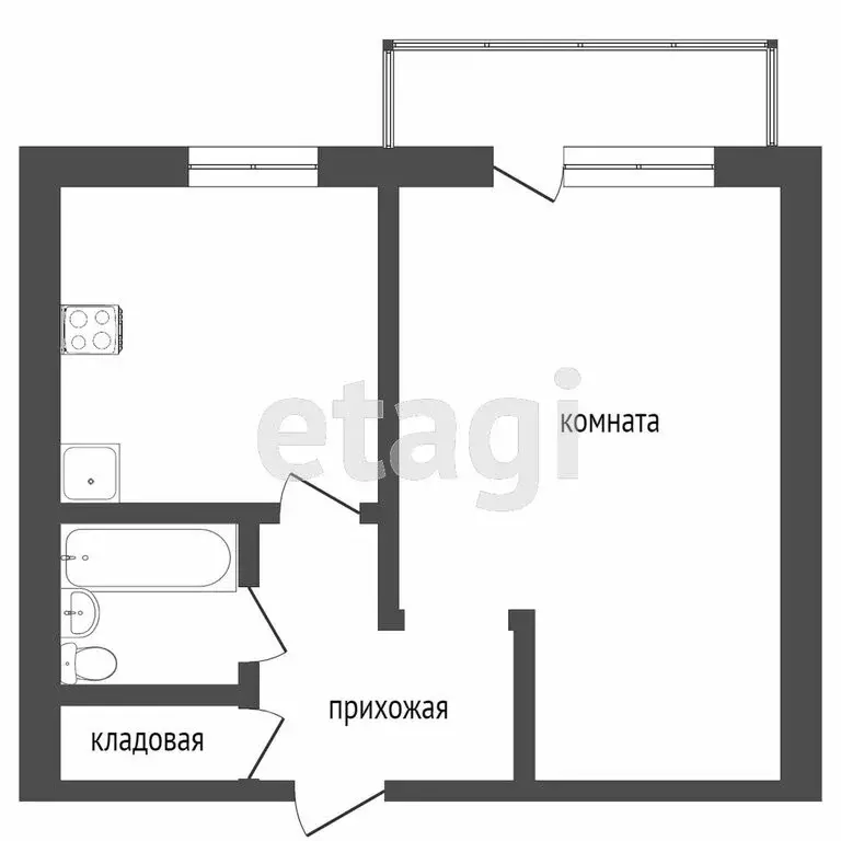 1-комнатная квартира: Челябинск, Комсомольский проспект, 66 (30 м) - Фото 1