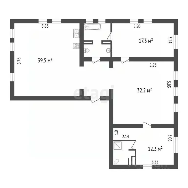 4-к кв. Санкт-Петербург Петергофское ш., 76к13 (127.0 м) - Фото 1