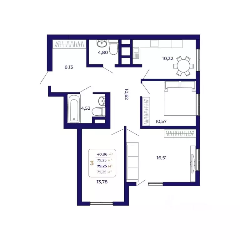 3-к кв. Башкортостан, Уфа Затон-Восточный жилрайон, Паруса жилой ... - Фото 1