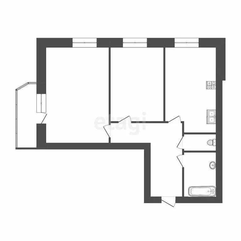 2-комнатная квартира: Саранск, проспект Российской Армии, 10 (64.4 м) - Фото 1