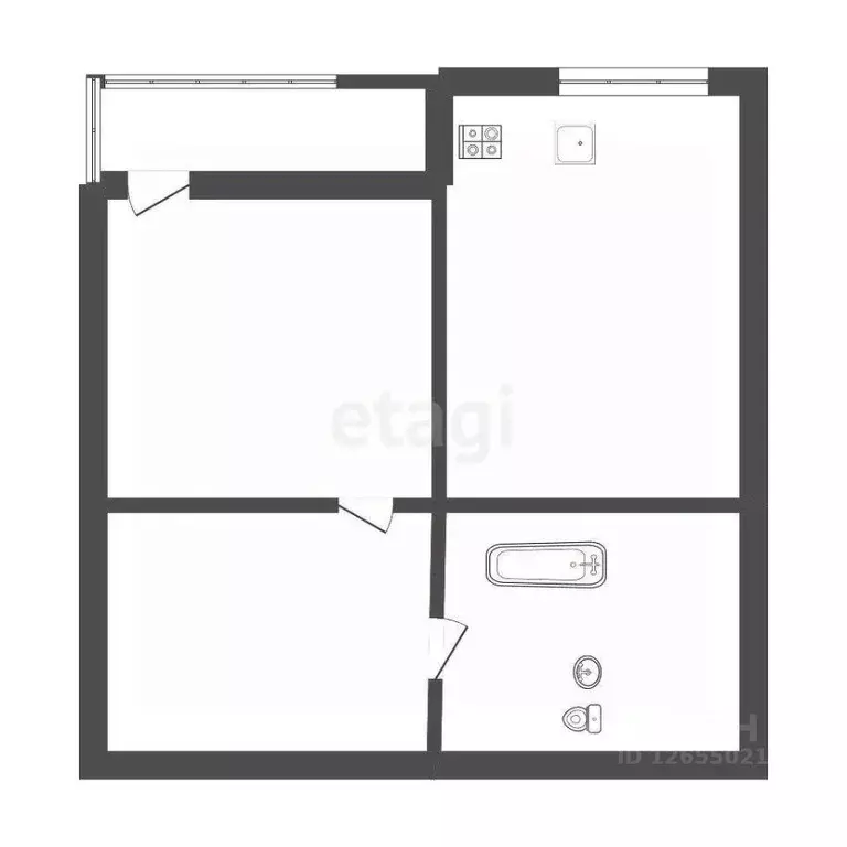 1-к кв. Костромская область, Кострома Бульварная ул., 19/1 (32.2 м) - Фото 2