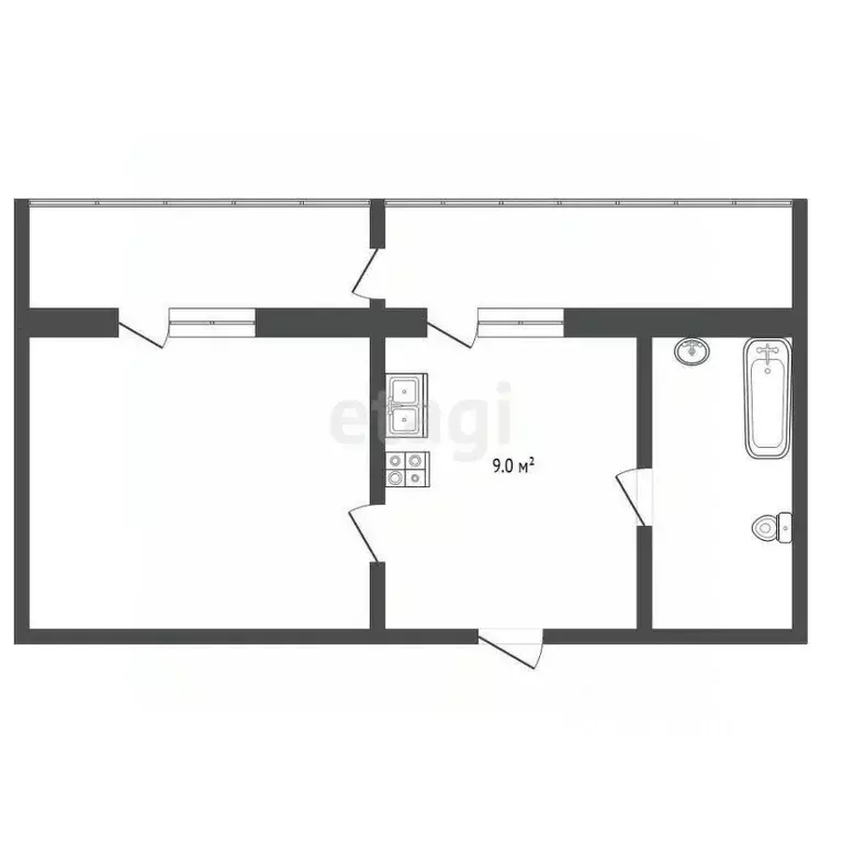 1-к кв. Ставропольский край, Кисловодск Водопойная ул. (35.8 м) - Фото 2