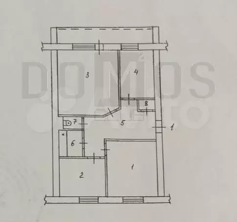 3-к. квартира, 59,6 м, 1/3 эт. - Фото 0