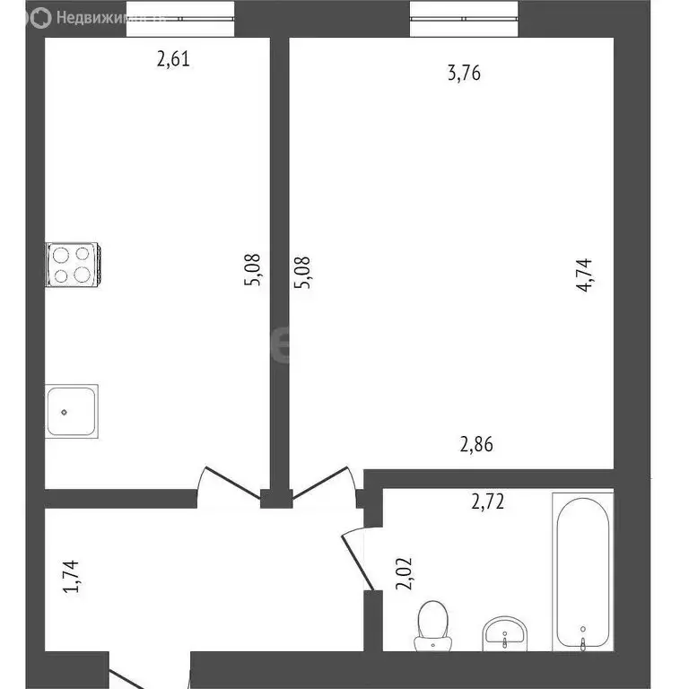1-комнатная квартира: Омск, улица Лермонтова, 127/1 (48.8 м) - Фото 0