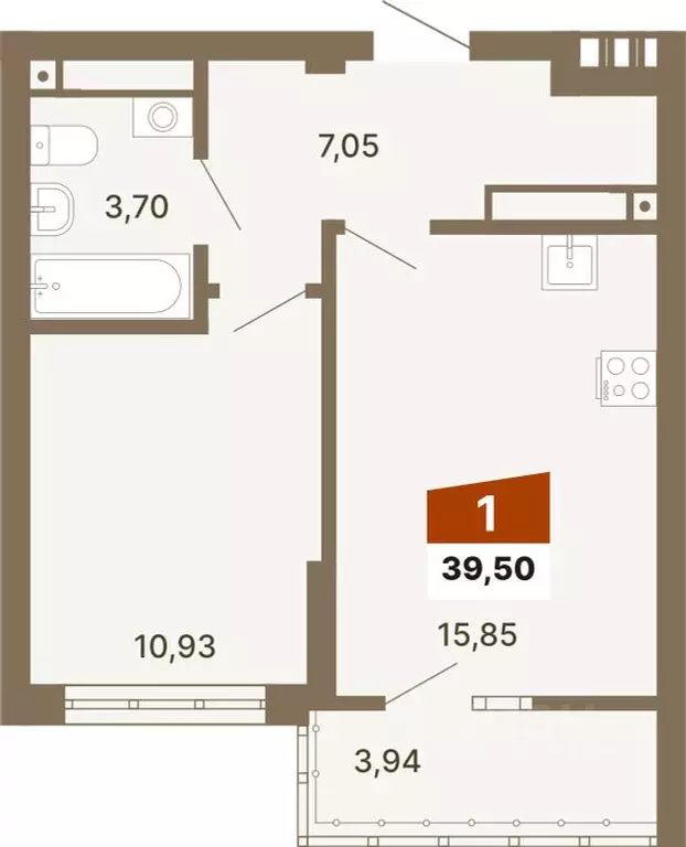 1-к кв. Свердловская область, Екатеринбург ул. Волгоградская, 197к2 ... - Фото 1