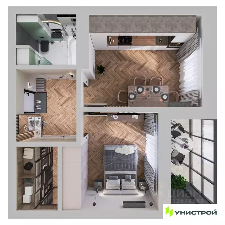 1-к кв. Самарская область, Тольятти 3А кв-л,  (41.8 м) - Фото 1