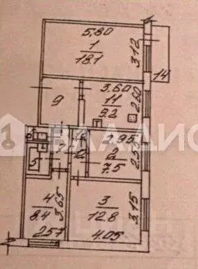 4-к кв. Белгородская область, Белгород ул. Щорса, 36 (67.0 м) - Фото 1