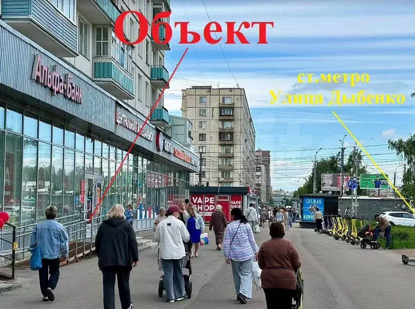 114м на трафике в шаге от м.Ул.Дыбенко - Фото 1