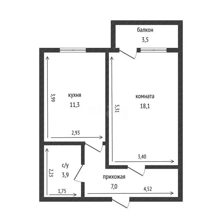 1-комнатная квартира: Краснодар, улица Гидростроителей, 59/2 (40.7 м) - Фото 1