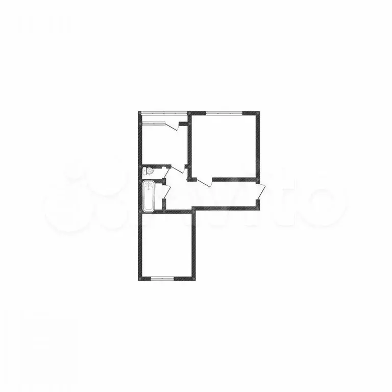 2-к. квартира, 46,6 м, 5/5 эт. - Фото 0
