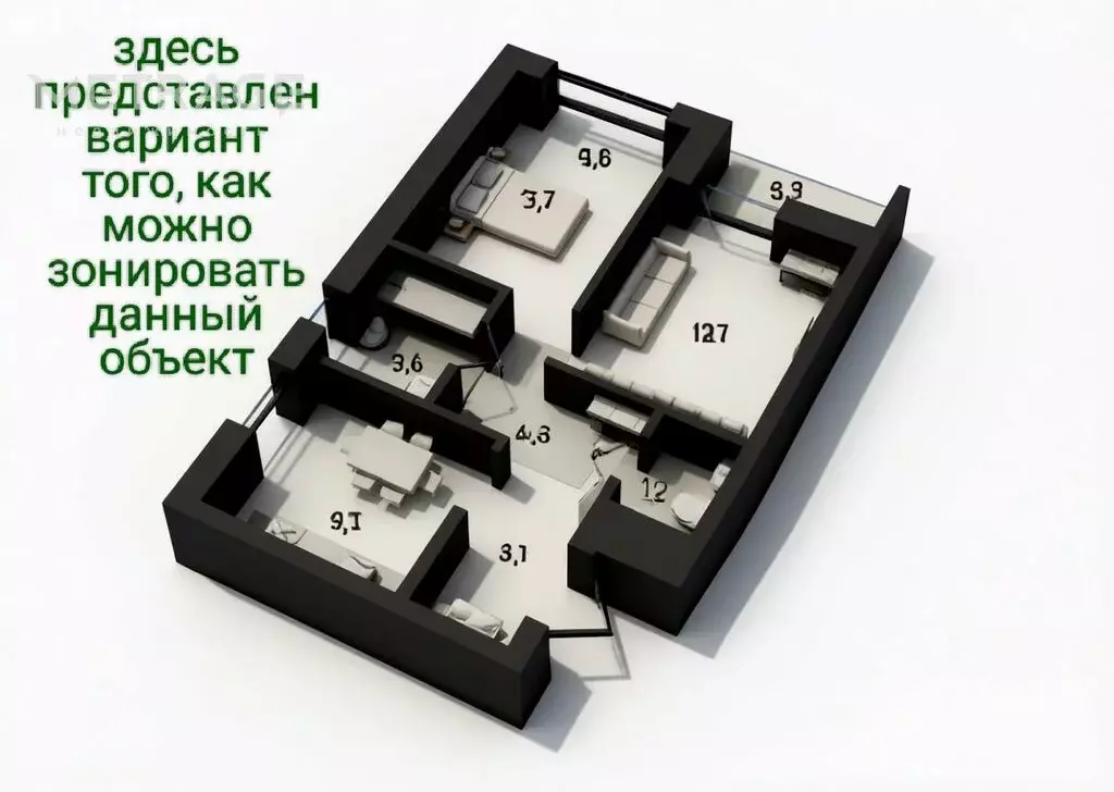 1-комнатная квартира: Новосибирск, улица Аэропорт, 49/1 (51.4 м) - Фото 1