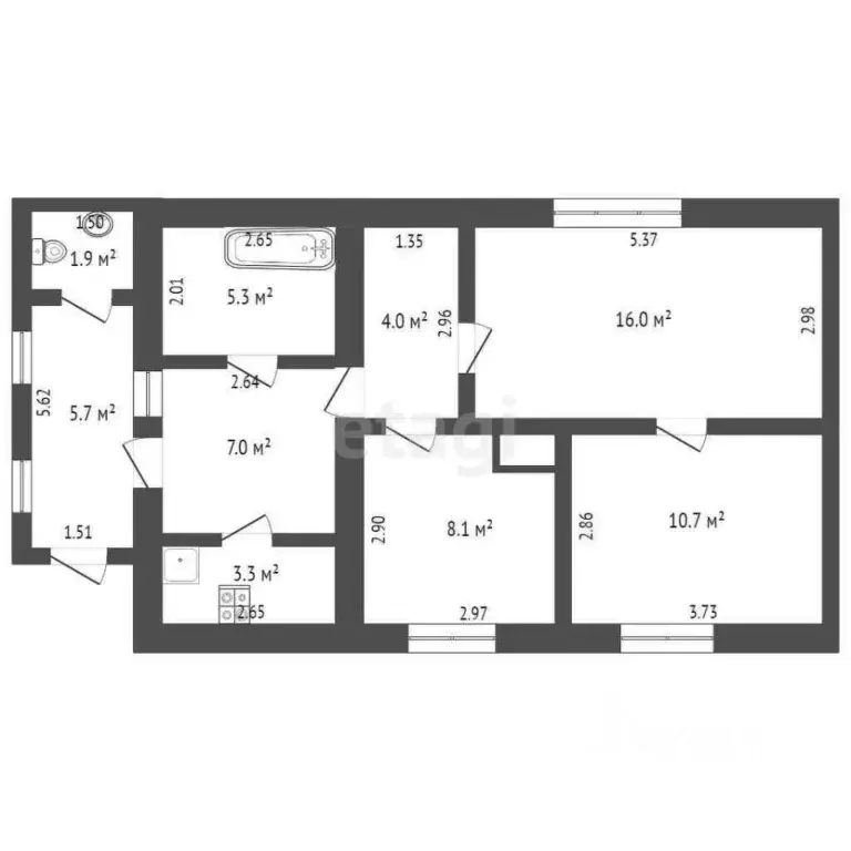 Дом в Крым, Сакский район, с. Столбовое ул. Трудовая, 37 (62 м) - Фото 1