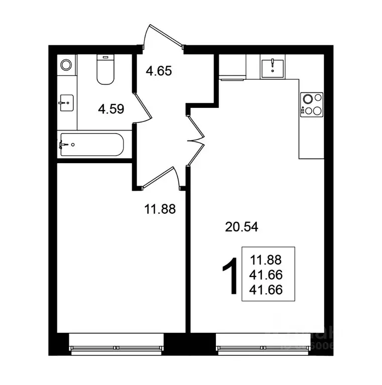 1-к кв. Московская область, Химки Клязьма-Старбеево мкр, Мишино кв-л,  ... - Фото 1