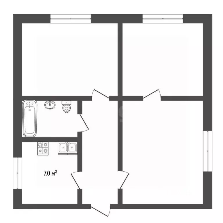 3-к кв. Архангельская область, Архангельск Средняя Маймакса мкр, ул. ... - Фото 2