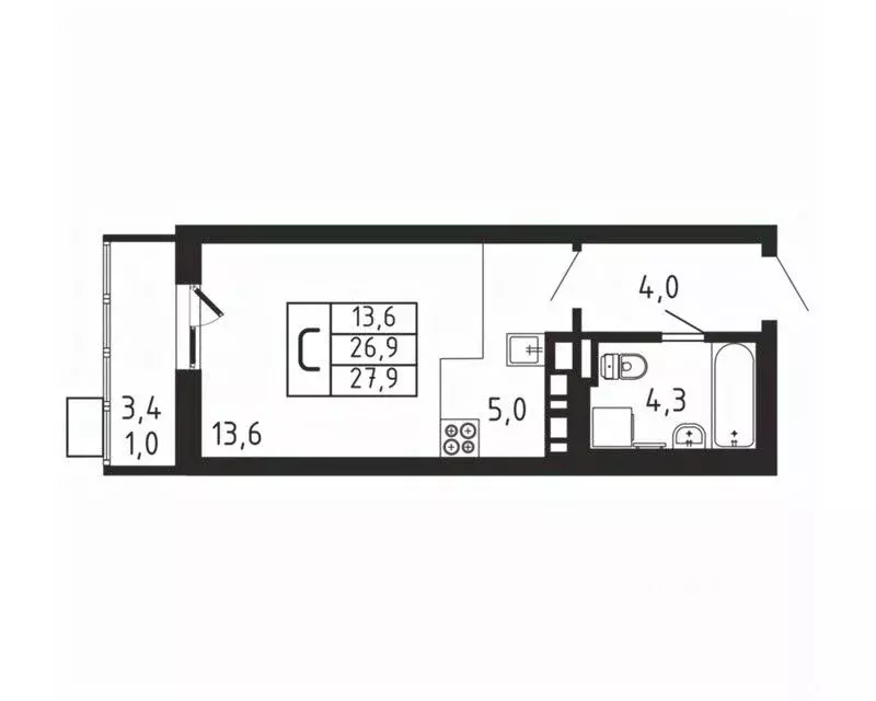 Студия Московская область, Мытищи городской округ, д. Пирогово ... - Фото 1