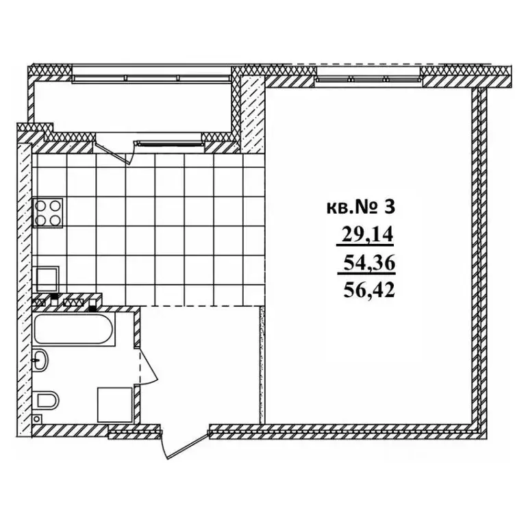 Студия Новосибирская область, Новосибирск Садовая ул., 17 (56.42 м) - Фото 0