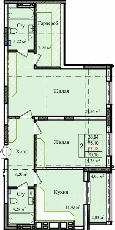 3-к кв. Калининградская область, Гурьевский муниципальный округ, пос. ... - Фото 0