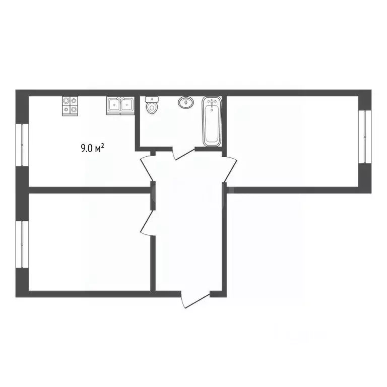 2-к кв. Московская область, Клин проезд Танеева, 5 (54.0 м) - Фото 2
