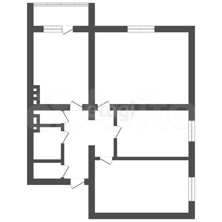 3-к. квартира, 84,4 м, 2/9 эт. - Фото 1