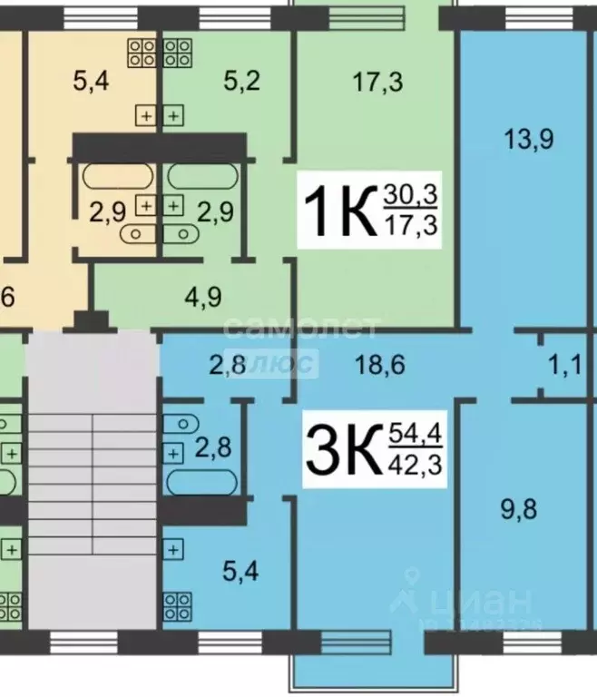 3-к кв. Нижегородская область, Нижний Новгород Южное ш., 20А (58.7 м) - Фото 2