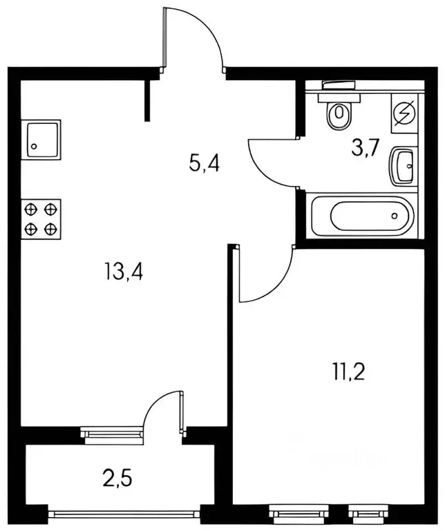 1-к кв. Краснодарский край, Новороссийск ул. Григорьева, 12к1 (35.8 м) - Фото 1