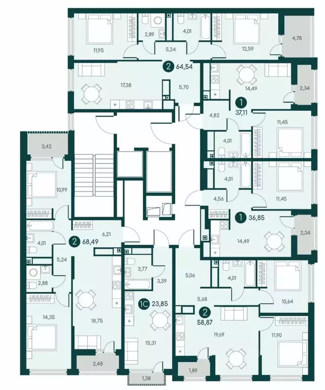 1-к кв. Курганская область, Курган Малиновые высоты жилой комплекс ... - Фото 2