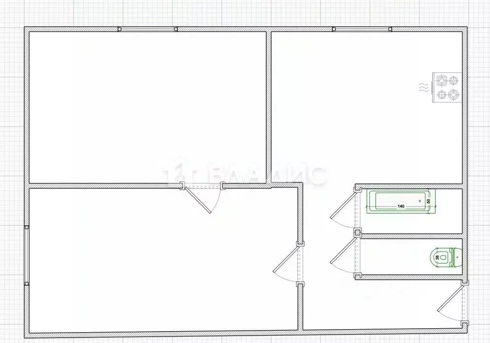 2-к кв. Пензенская область, Пенза ул. Пушанина, 32 (37.0 м) - Фото 2