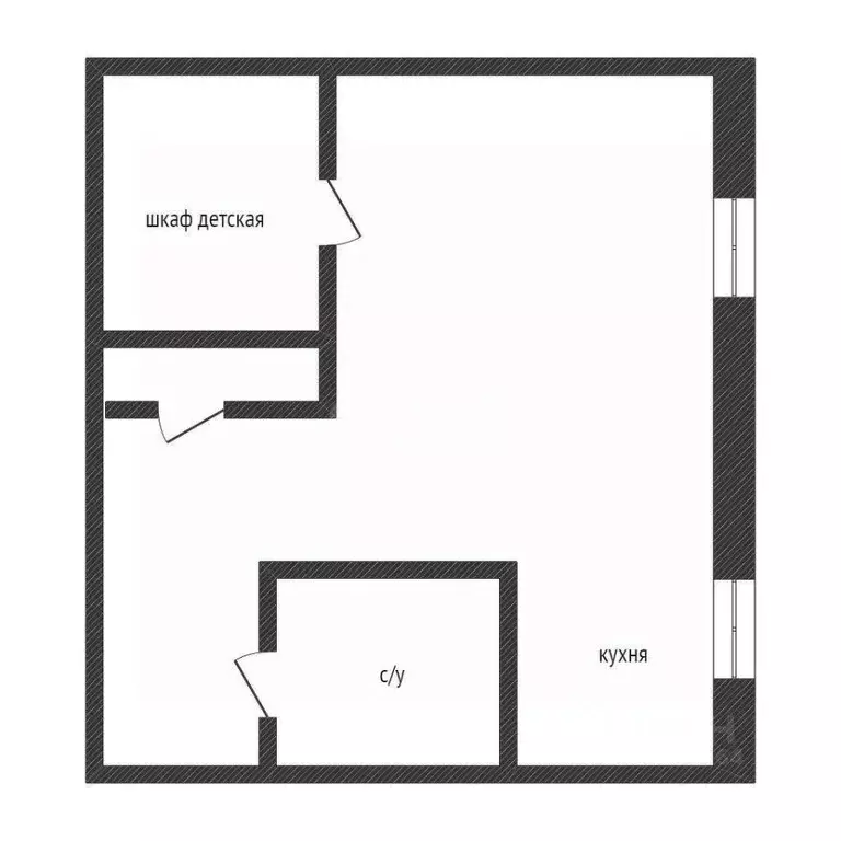 1-к кв. Курганская область, Курган Чернореченская ул., 123 (28.9 м) - Фото 2
