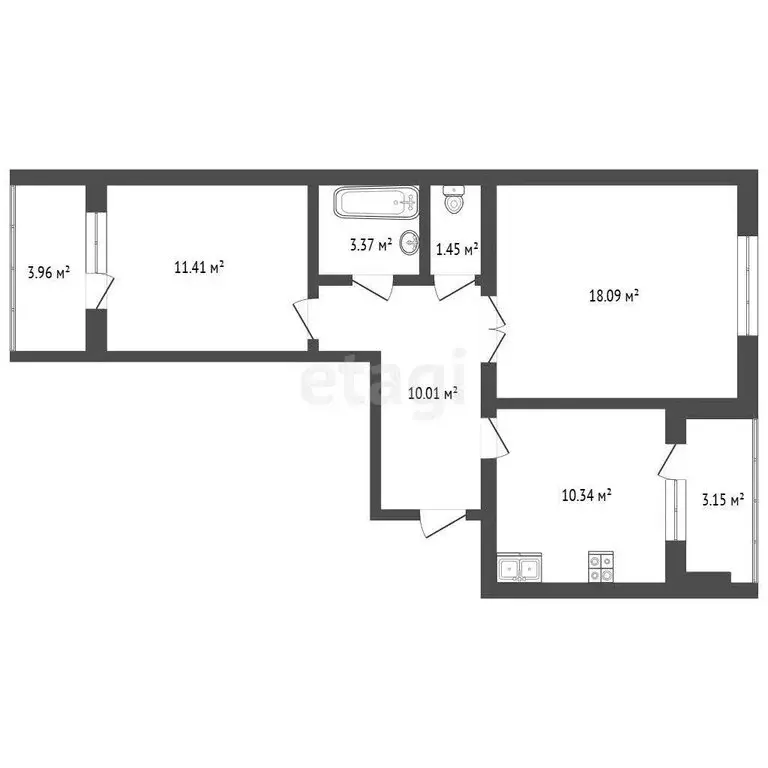 2-комнатная квартира: Луховицы, улица Тимирязева, 12А (55.8 м) - Фото 0
