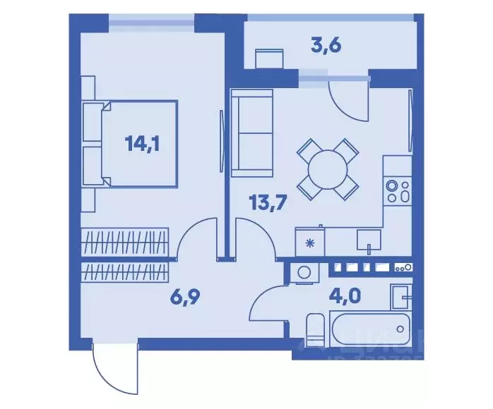 2-к кв. Пермский край, Пермь ул. Карпинского, 115 (40.5 м) - Фото 1