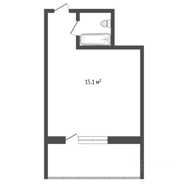 1-к кв. Тюменская область, Тюмень Шаимский проезд, 14А (30.5 м) - Фото 2