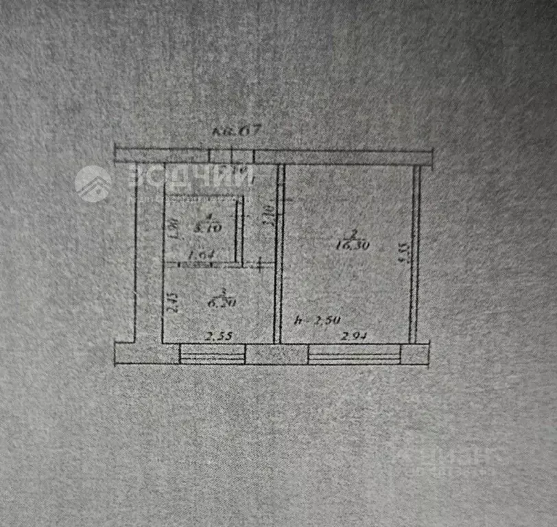 1-к кв. Чувашия, Чебоксары ул. Шевченко, 25 (30.0 м) - Фото 2