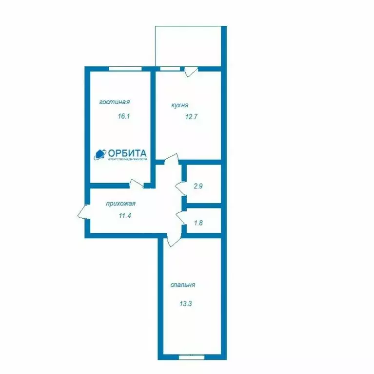 2-комнатная квартира: Тюмень, улица Ветеранов Труда, 9Ак4 (59 м) - Фото 1