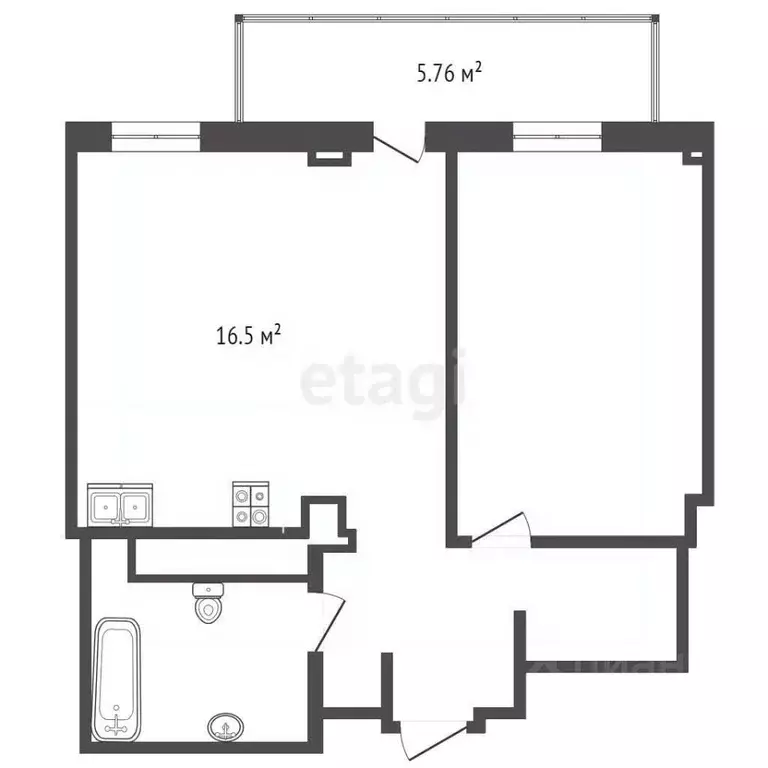 1-к кв. Тюменская область, Тюменский муниципальный округ, д. Патрушева ... - Фото 2