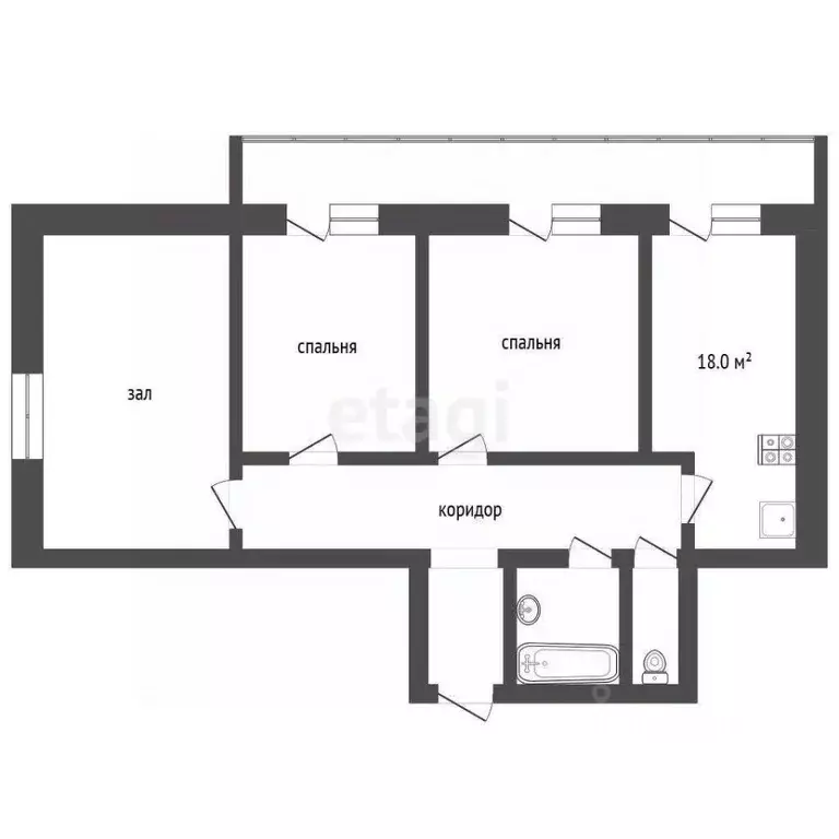 3-к кв. Тамбовская область, Тамбов городской округ, с. Бокино пер. ... - Фото 2