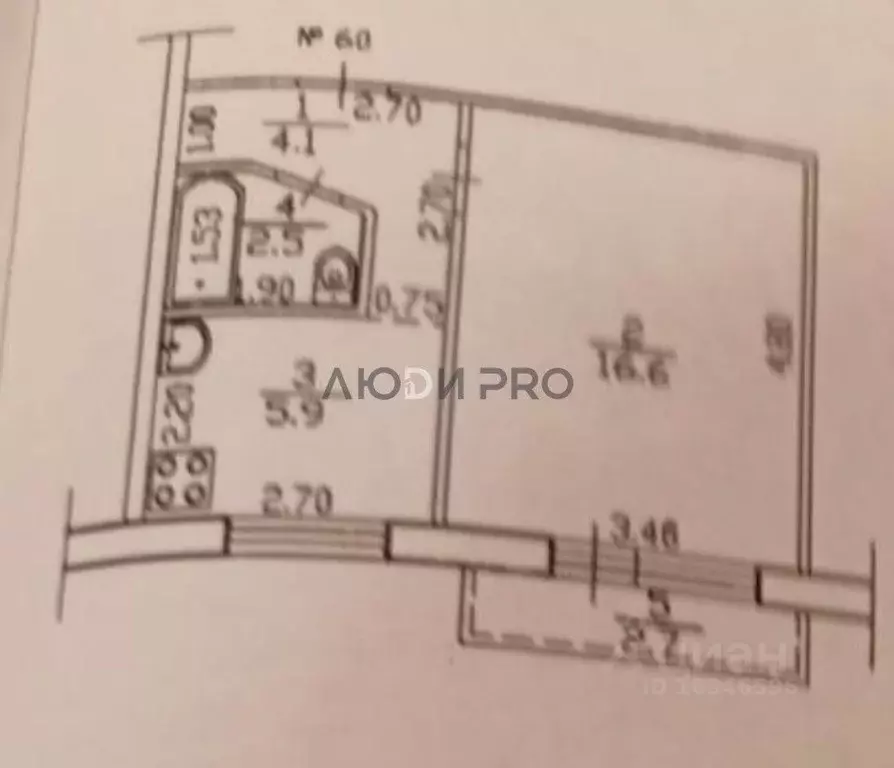 1-к кв. Башкортостан, Уфа Краснодонская ул., 28 (32.0 м) - Фото 2