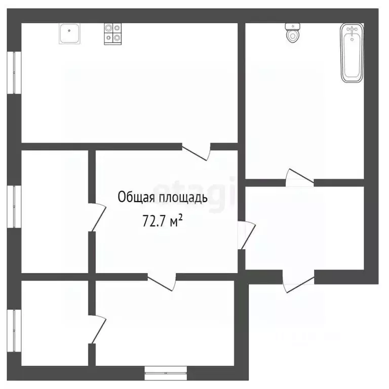 Дом в Брянская область, Почеп ул. Победы (73 м) - Фото 2