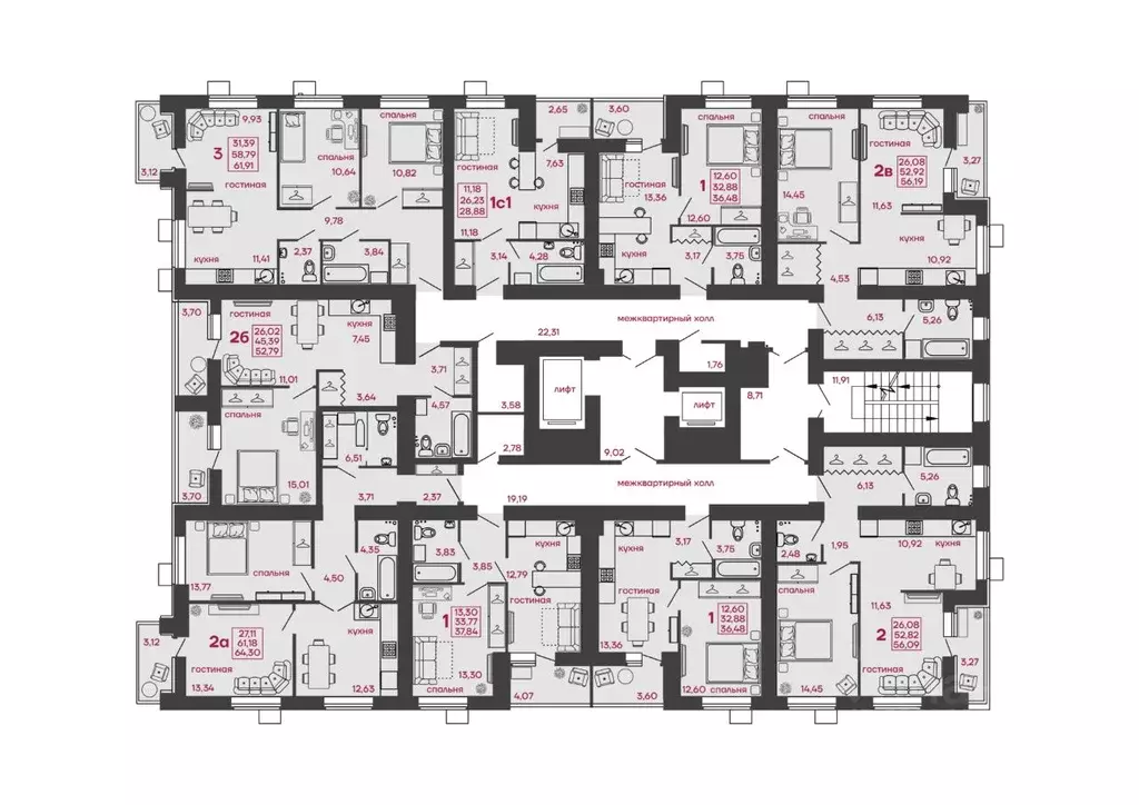 2-к кв. Пензенская область, Пенза ул. Леонова, 4 (64.3 м) - Фото 2