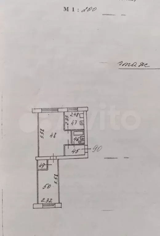 2-к. квартира, 43,3 м, 5/5 эт. - Фото 0