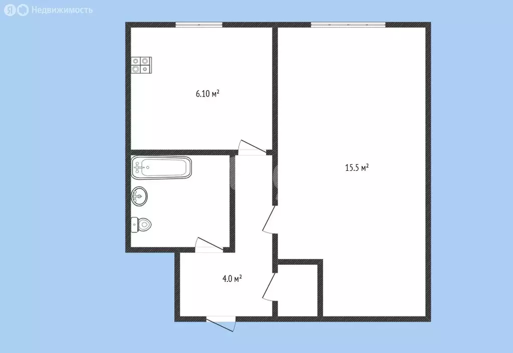 1-комнатная квартира: Черкесск, проспект Ленина, 13 (29.1 м) - Фото 1