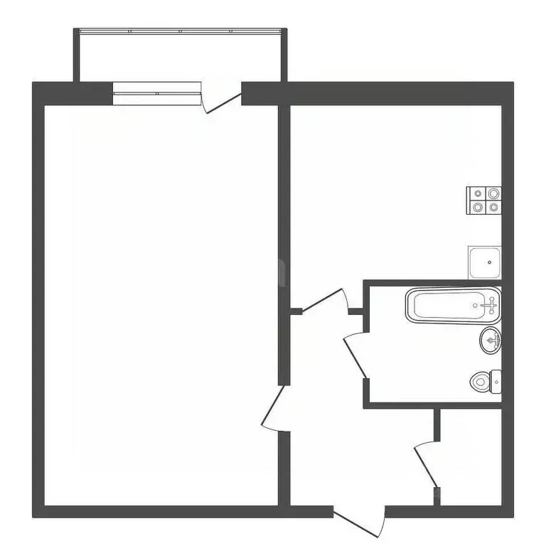 1-к кв. Калужская область, Ермолино г. Боровский муниципальный округ, ... - Фото 2