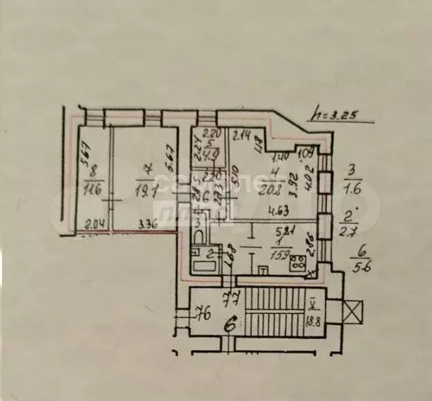 4-к. квартира, 82,2 м, 4/6 эт. - Фото 0